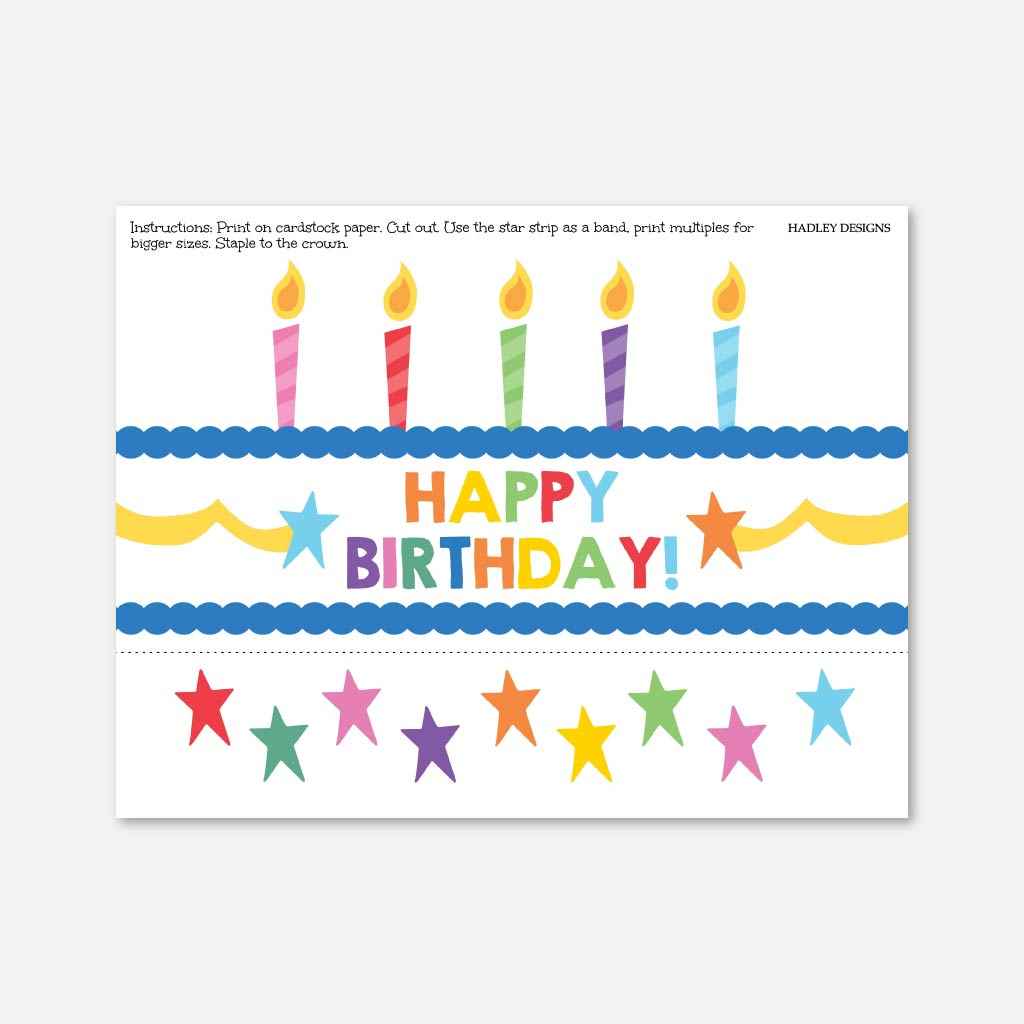 Birthday Crown Printable, image size:1024x1024