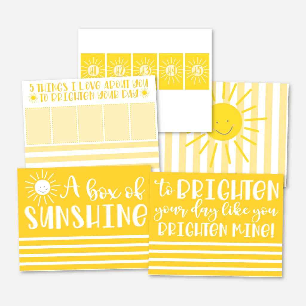 Printable Box of Sunshine Care Package Template | Hadley Designs - Printables for Box Of Sunshine Printable Free
