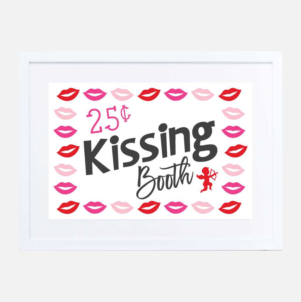 Free Printable Kissing Booth Sign Free Printable Kissing Booth Sign