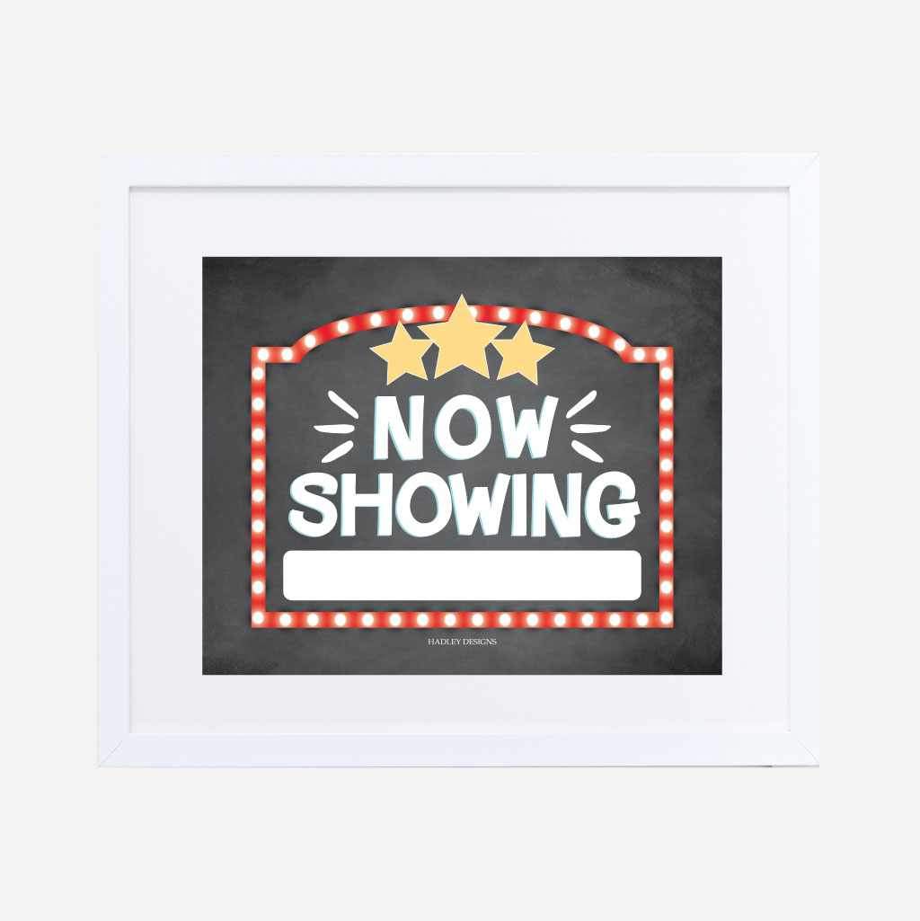 printable-movie-party-now-showing-sign-template-hadley-designs-printables for Free Printable Movie Night Signs Printable Movie Party Now Showing Sign Template | Hadley Designs - Printables for Free Printable Movie Night Signs
