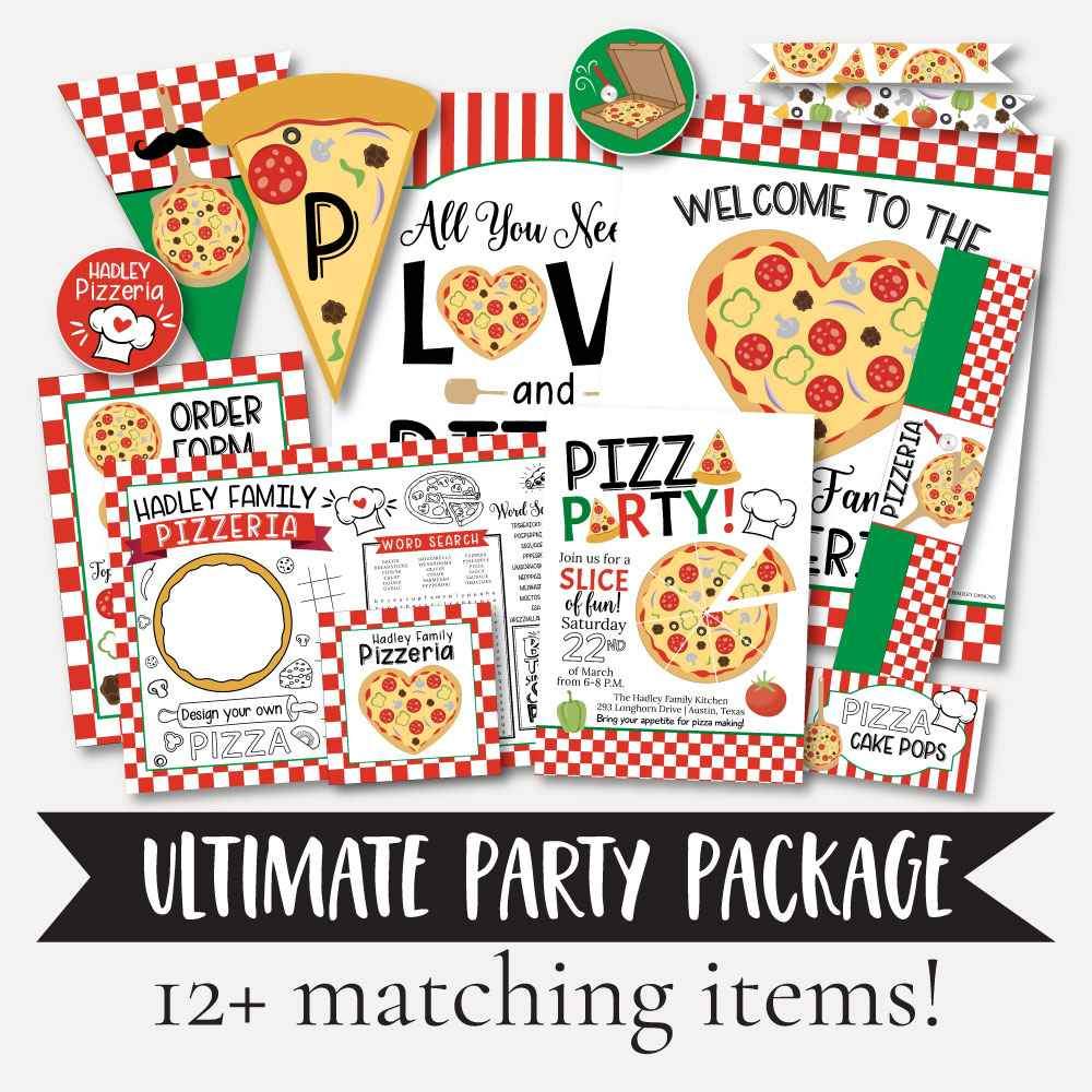 Printable Pizza Party Complete Package Templates | Hadley Designs - Printables for Free Printable Pizza Order Form
