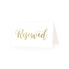25 Gold VIP Reserved Signs