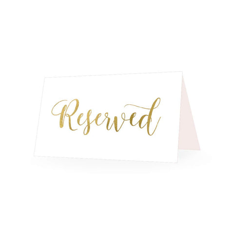 25 Gold VIP Reserved Signs