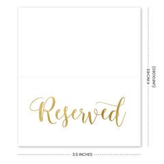 25 Gold VIP Reserved Signs