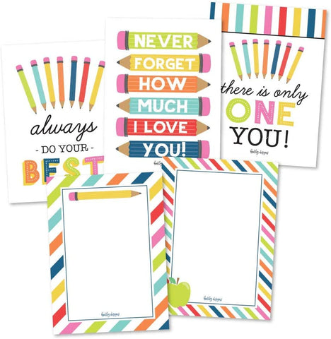 25 Colorful School Lunch Box Notes