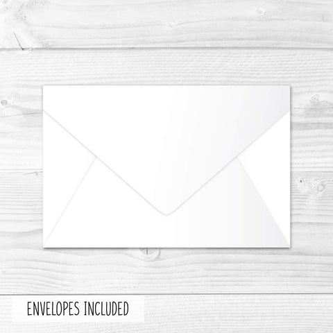 24 Navy Blush Floral Thank You Cards With Envelopes