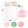 50 Double-Sided Baby Shower Games (Word Scramble & True Or False + Trivia & Baby Advice))