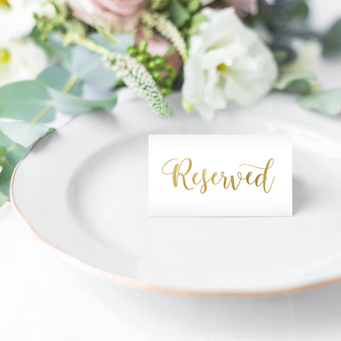25 Gold VIP Reserved Signs