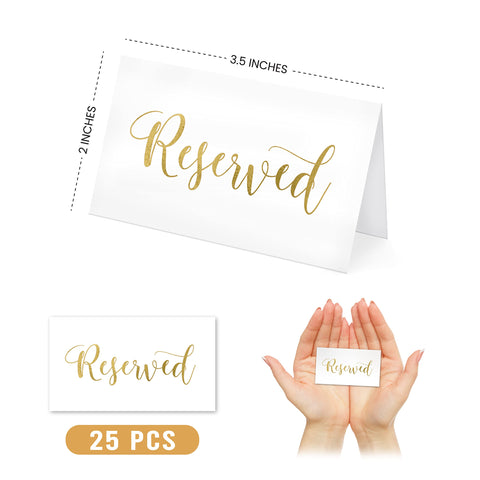 25 Gold VIP Reserved Signs