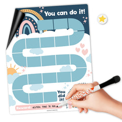 Magnetic Reward Chart Game for Kids (Boho Rainbow Theme)