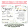 50 Double-Sided Baby Shower Games (Word Scramble & True Or False + Trivia & Baby Advice)