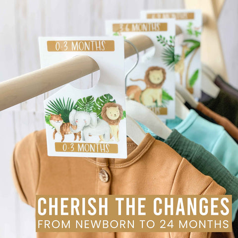 6 Safari-Themed Baby Closet Hanger Dividers