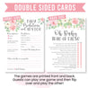 50 Double-Sided Baby Shower Games (Word Scramble & True Or False + Trivia & Baby Advice))