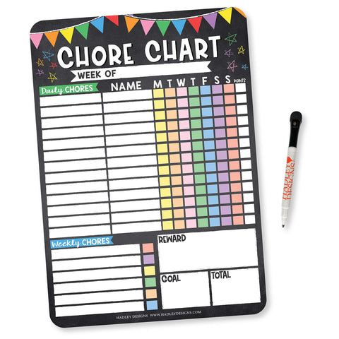 Colorful Magnetic Reward Chart For Multiple Kids