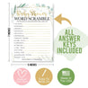 50 Double-Sided Baby Shower Games (Word Scramble & True Or False + Trivia & Baby Advice)