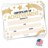 25 Gold Star Certificates of Achievement