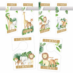 6 Safari-Themed Baby Closet Hanger Dividers