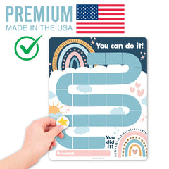 Magnetic Reward Chart Game for Kids (Boho Rainbow Theme)