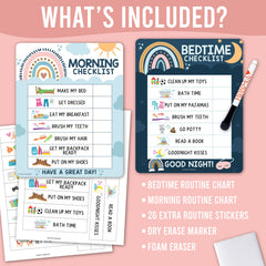 Day And Night Routine Chart For Kids