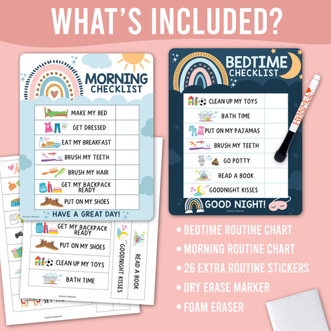 Day And Night Routine Chart For Kids