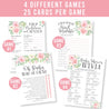 50 Double-Sided Baby Shower Games (Word Scramble & True Or False + Trivia & Baby Advice))