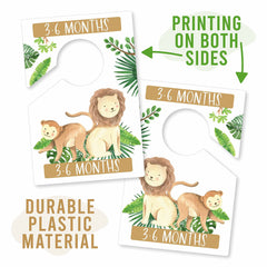 6 Safari-Themed Baby Closet Hanger Dividers