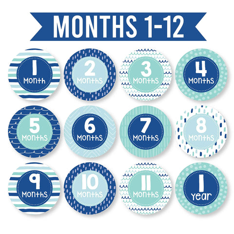 20 Monthly Baby Milestone Stickers