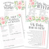 50 Double-Sided Baby Shower Games (Word Scramble & True Or False + Trivia & Baby Advice))
