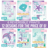 6 Reversible 8x10" Mermaid Prints