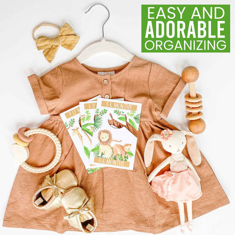 6 Safari-Themed Baby Closet Hanger Dividers