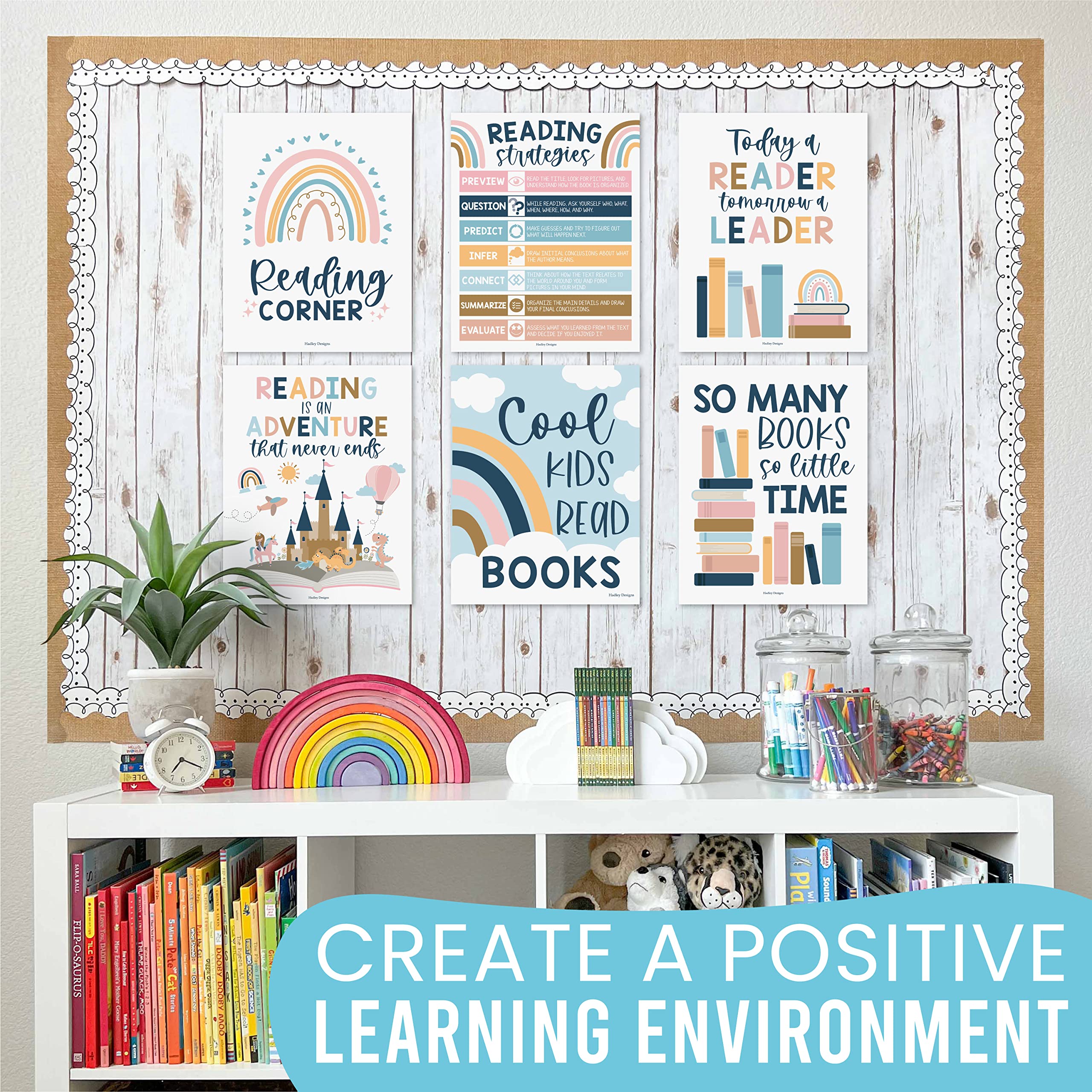 6 Boho Themed Motivational Reading Posters | Hadley Designs - Printables
