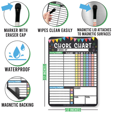 Colorful Magnetic Reward Chart For Multiple Kids