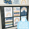 9 Boho Rainbow Motivational Classroom Signs