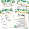 50 Double-Sided Baby Shower Games (Word Scramble & True Or False + Trivia & Baby Advice)