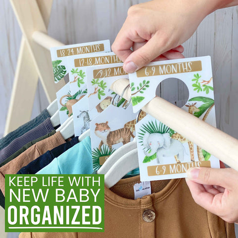6 Safari-Themed Baby Closet Hanger Dividers