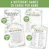 50 Double-Sided Baby Shower Games (Word Scramble & True Or False + Trivia & Baby Advice)