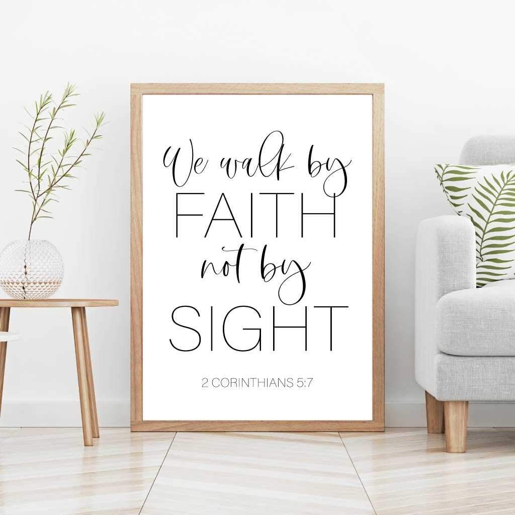 Printable 2 Corinthians 5:7 Wall Art Template | Hadley Designs