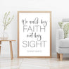 2 Corinthians 5:7 Wall Art Christian Home Decor Sign Printable Template