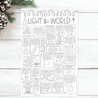 Light the World Kids Christmas Coloring Print