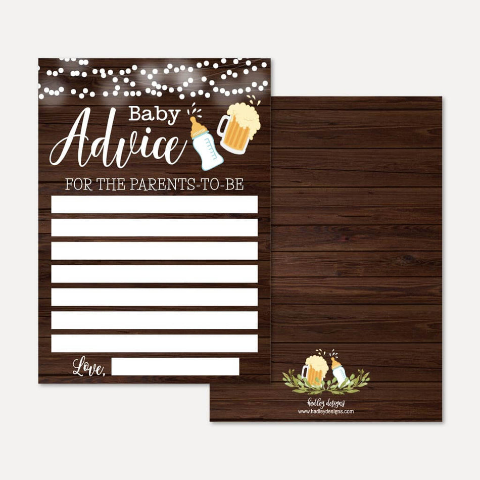 A Baby Is Brewing Baby Shower Advice Card Printable Template