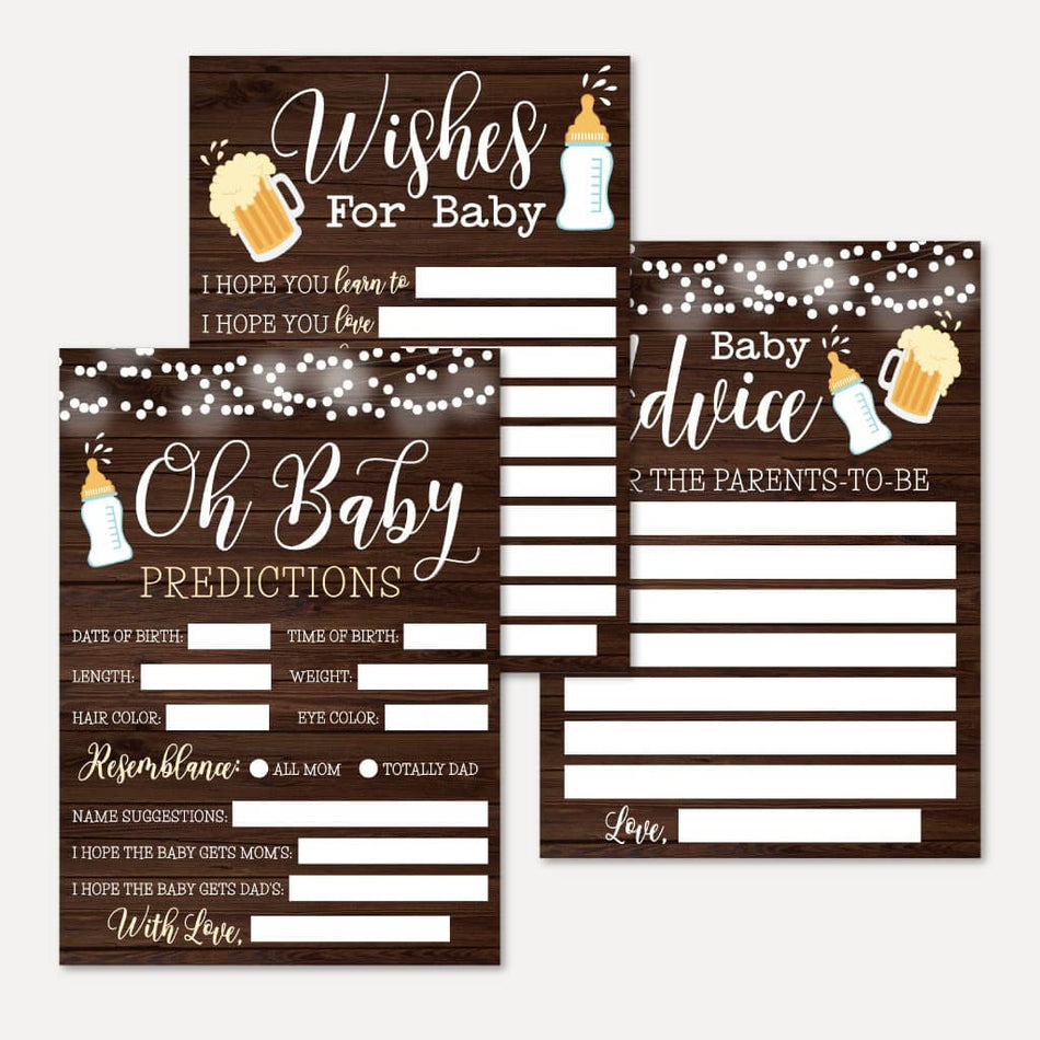 A Baby Is Brewing Baby Shower Prediction Advice Wishes Bundle Printable Template