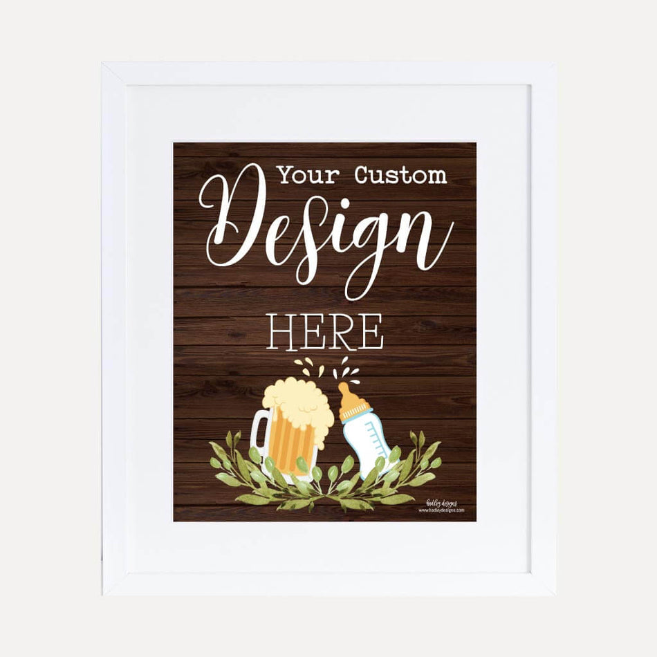 A Baby Is Brewing Baby Shower Custom Sign Printable Template