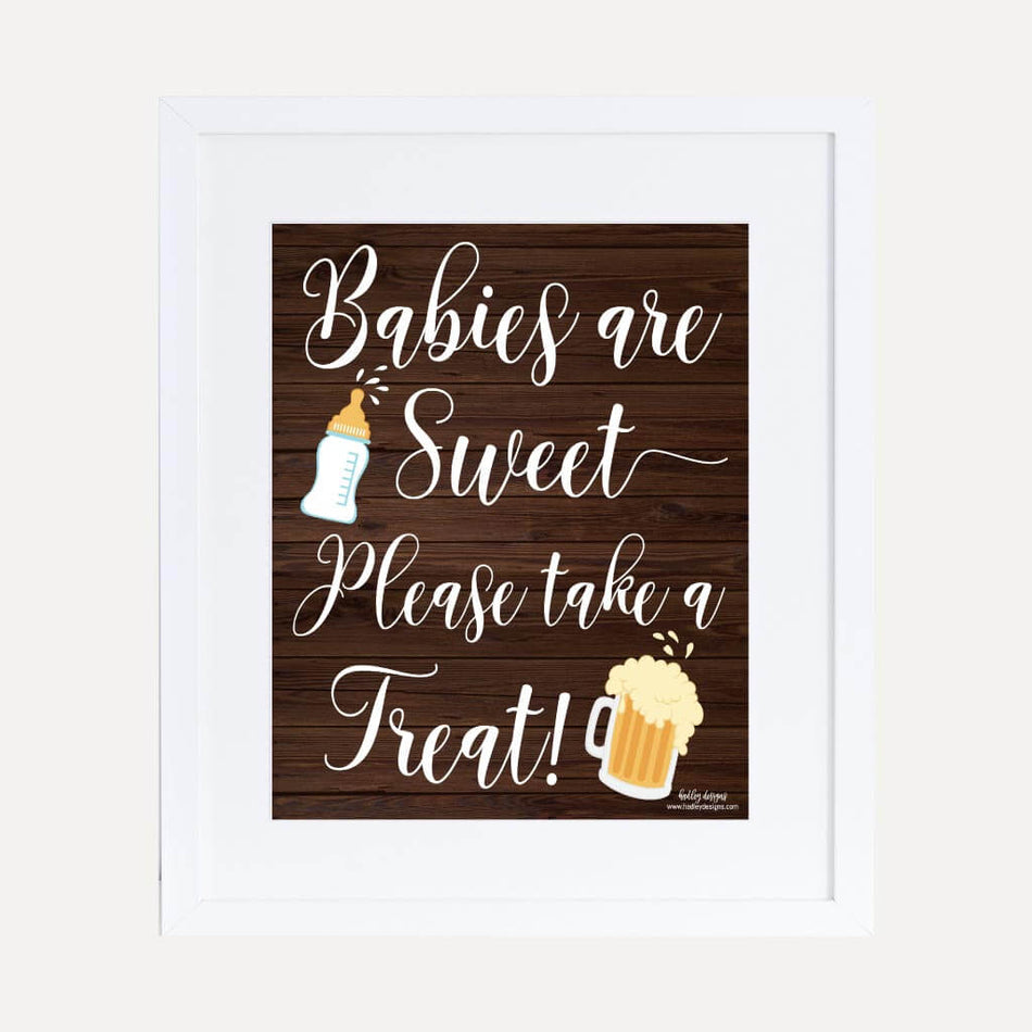 A Baby Is Brewing Baby Shower Treats Sign Printable Template
