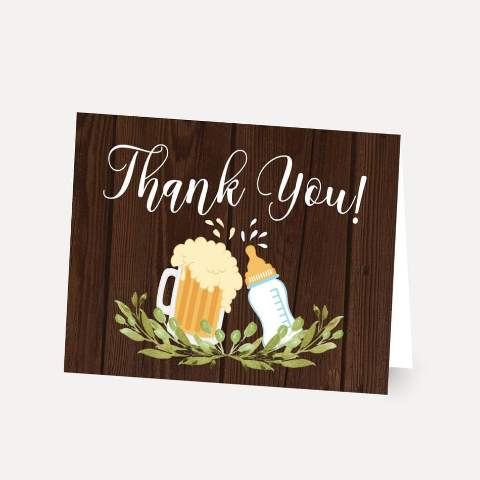 A Baby Is Brewing Baby Shower Thank You Card Printable Template