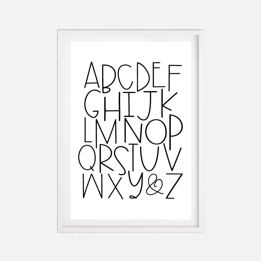 Printable ABCs Nursery Decor Sign Template Hadley Designs Printables