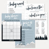Adventure Mountain Baby Shower Games Set Printable Template