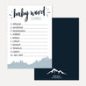Adventure Mountain Baby Shower Games Set Printable Template