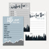Adventure Mountain Baby Shower Prediction Advice Wishes Bundle Printable Template