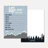 Adventure Mountain Baby Shower Prediction Advice Wishes Bundle Printable Template