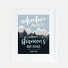 Adventure Mountain Baby Shower Welcome Sign Printable Template